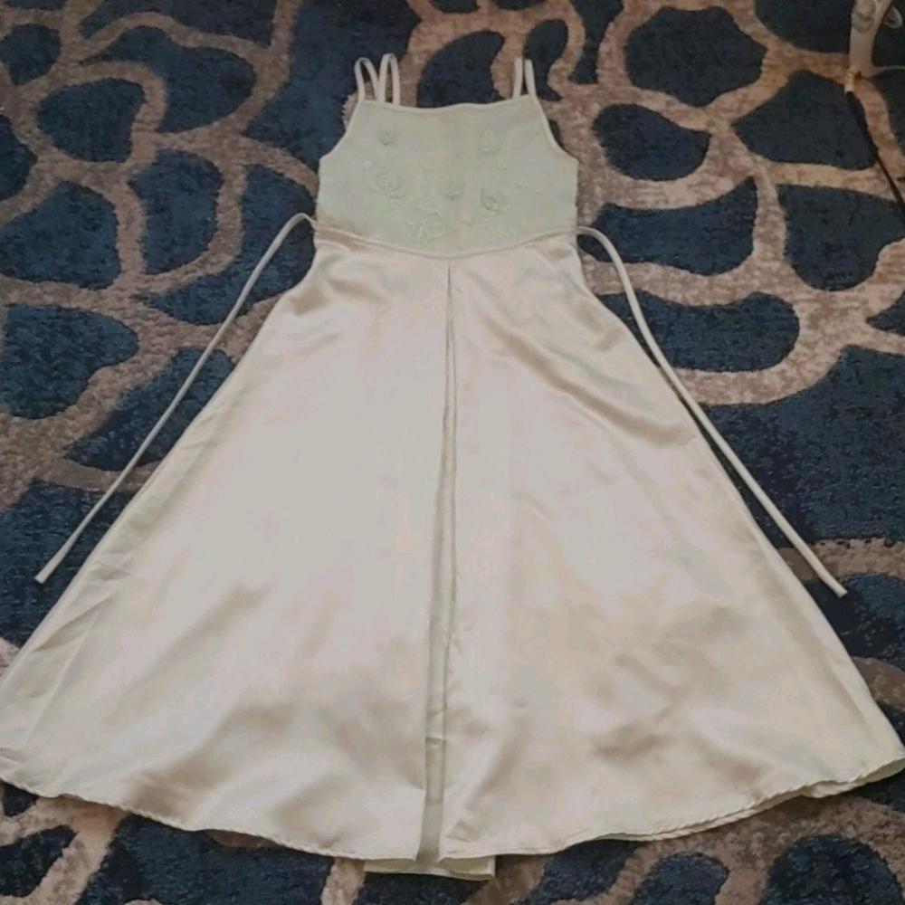 Girls light mint green dress